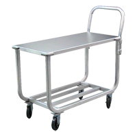 Chariot en aluminium &agrave; plateforme tubulaire, 700 lb Capacit&eacute;, Aluminium, 19" la x 42" ha x 46" p, Bordure vers le bas PB Rental Co. Ltd.