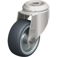 Roulette en &eacute;lastom&egrave;re thermoplastique acier inoxydable, Pivotant, Diam&egrave;tre 3-1/8" (79,5 mm), Capacit&eacute; 220 lb (100 kg) PB Rental Co. Ltd.