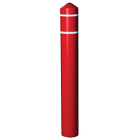 Smooth Bollard Cover With Reflective Stripes, 4" Dia. x 56" L, Red PB Rental Co. Ltd.
