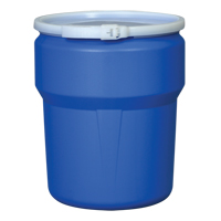 Baril emboîtable en poly&eacute;thyl&egrave;ne, 10 gal. US (8,33 gal. imp.), Dessus ouvert, Bleu PB Rental Co. Ltd.