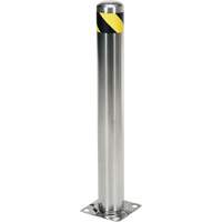 Safety Bollard, Stainless Steel, 36" H x 8" W, Silver PB Rental Co. Ltd.
