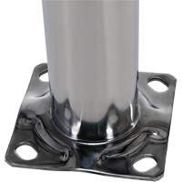 Safety Bollard, Stainless Steel, 36" H x 8" W, Silver PB Rental Co. Ltd.