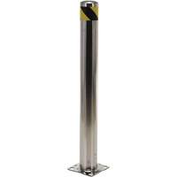 Safety Bollard, Stainless Steel, 42" H x 8" W, Silver PB Rental Co. Ltd.