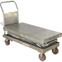Manual Hydraulic Scissor Lift Table, 47-1/2" L x 24" W, Partial Stainless Steel, 1500 lbs. Capacity PB Rental Co. Ltd.