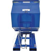 Conteneur autobasculeur, Acier, 1 vg³, Bleu PB Rental Co. Ltd.