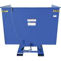 Conteneur autobasculeur, Acier, 4 vg³, Bleu PB Rental Co. Ltd.