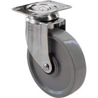 Roulette 2309, Pivotant, 4" (101,6 mm), Gris Envirothane, 350 lb (158,8 kg) PB Rental Co. Ltd.