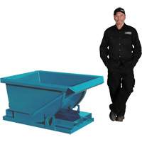 Extra Heavy-Duty Self-Dumping Hopper, Steel, 1/3 cu.yd., Blue PB Rental Co. Ltd.