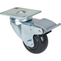 Caster, Swivel with Brake, 3" (76.2 mm), Polyolefin, 250 lbs. (113.4 kg) PB Rental Co. Ltd.