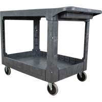 Flat-Shelf Utility Service Cart, 2 Tiers, 25-1/4" x 32-1/4" x 44", 550 lbs. Capacity PB Rental Co. Ltd.
