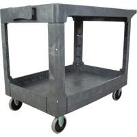 Flat-Shelf Utility Service Cart, 2 Tiers, 25-1/4" x 32-1/4" x 44", 550 lbs. Capacity PB Rental Co. Ltd.