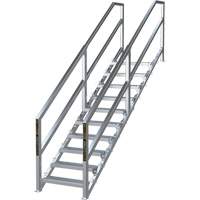 Syst&egrave;me d'escalier modulaire pour la construction de 6-10 marches SmartStairs, 75" ha PB Rental Co. Ltd.