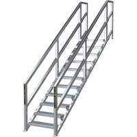 Syst&egrave;me d'escalier modulaire pour la construction de 11-16 marches SmartStairs, 120" ha PB Rental Co. Ltd.