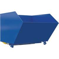 Conteneur autobasculeur robuste en style H, Acier, 1-1/2 vg³, Bleu PB Rental Co. Ltd.