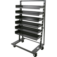 Single-Sided Heavy Duty A-Frame Cart with 6 Trays, 38" x 25" x 63", 2500 lbs. Capacity PB Rental Co. Ltd.
