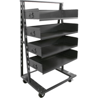 Single-Sided Heavy Duty A-Frame Cart with 4 Large Trays, 38" x 25" x 63", 2500 lbs. Capacity PB Rental Co. Ltd.