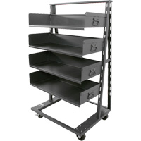 Single-Sided Heavy Duty A-Frame Cart with 4 Large Trays, 38" x 25" x 63", 2500 lbs. Capacity PB Rental Co. Ltd.