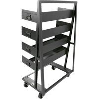 Single-Sided Heavy Duty A-Frame Cart with 4 Large Trays, 38" x 25" x 63", 2500 lbs. Capacity PB Rental Co. Ltd.