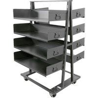 Double-Sided Heavy Duty A-Frame Cart with 8 Large Trays, 38" x 30" x 63", 2500 lbs. Capacity PB Rental Co. Ltd.
