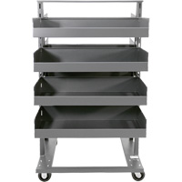 Double-Sided Heavy Duty A-Frame Cart with 8 Large Lipped Trays, 38" x 30" x 63", 2500 lbs. Capacity PB Rental Co. Ltd.