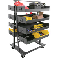 Double-Sided Heavy Duty A-Frame Cart with 8 Large Lipped Trays, 38" x 30" x 63", 2500 lbs. Capacity PB Rental Co. Ltd.