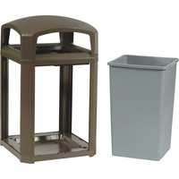 Landmark Series&reg; Classic Container Frame With Rigid Liner, Galvanized Steel, 35 US gal. PB Rental Co. Ltd.