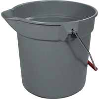 Seau Brute, Capacit&eacute; de 2.5 gal. US (10 pintes), Gris PB Rental Co. Ltd.