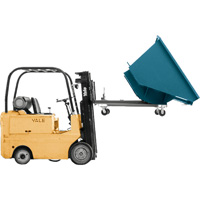 Conteneur autobasculeur, Acier, 4 vg³, Bleu PB Rental Co. Ltd.