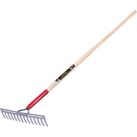 Pro Double Back Level Rake, Ashwood Handle, 13-3/4" W, Tempered Steel Blade, 14 Tines PB Rental Co. Ltd.