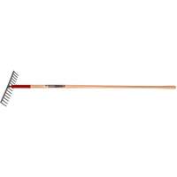 Level Rake, Wood Handle, 14-3/4" W, Tempered Steel Blade, 16 Tines PB Rental Co. Ltd.