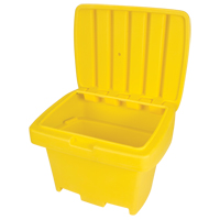 Contenant de rangement robuste pour l'ext&eacute;rieure pour sel et sable, 30" x 24" x 24", 5,5 pi³, Jaune PB Rental Co. Ltd.