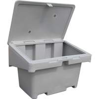 Contenants pour sel & sable SOS, Avec Moraillon, 42" x 29" x 30", 11 pi³, Gris PB Rental Co. Ltd.