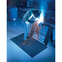 WeldSafe&reg; No. 447 Matting, Rubber, 75' L, 2' W x 9/16" Thick, Black PB Rental Co. Ltd.