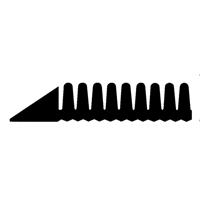 Mat-A-Dor Mat, Rubber, Scraper Type, Finger Tip Style Pattern, 3' x 6', Black PB Rental Co. Ltd.