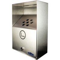 Cendriers, Montage mural, Acier inoxydable, Capacit&eacute; 3,3 litres, Hauteur 13-1/2" PB Rental Co. Ltd.