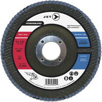 Disque &agrave; lamelles POWERBLEND, 5" x 7/8", Type 29, Grain Z40, Alumine de zirconium PB Rental Co. Ltd.