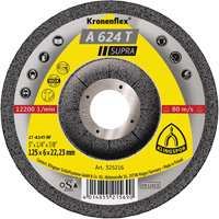 Disque de meulage A 624 T Supra Kronenflex, 5" x 1/4", Arbre 7/8" PB Rental Co. Ltd.