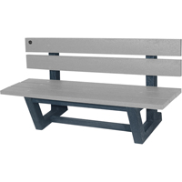 Outdoor Park Benches, Recycled Plastic, 60" L x 17" W x 17" H, Grey PB Rental Co. Ltd.
