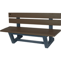 Outdoor Park Benches, Recycled Plastic, 60" L x 22-13/16" W x 29-13/16" H, Umber PB Rental Co. Ltd.