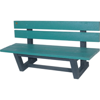 Outdoor Park Benches, Recycled Plastic, 60" L x 22-13/16" W x 29-13/16" H, Green PB Rental Co. Ltd.