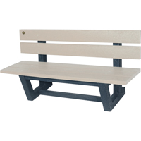 Outdoor Park Benches, Recycled Plastic, 60" L x 22-13/16" W x 29-13/16" H, Sand PB Rental Co. Ltd.