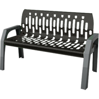 Stream Benches, Steel, 48" L x 25" W x 34" H, Black PB Rental Co. Ltd.