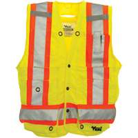Veste de s&eacute;curit&eacute; pour arpenteur, Jaune lime haute visibilit&eacute;, Grand, Polyester PB Rental Co. Ltd.