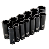 Jeu de douilles SAE, 13 Mcx, Chocs, Prise de 1/2", Profond PB Rental Co. Ltd.