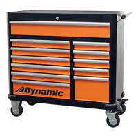 Armoire &agrave; outils mobile, 12 tiroirs, 42" la x 18" p x 41" h, Noir/Orange PB Rental Co. Ltd.