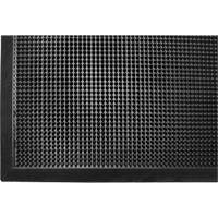 Gritstop Fingermat Matting, Rubber, Scraper Type, Textured Pattern, 2' x 2-2/3', Black PB Rental Co. Ltd.
