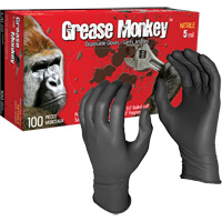 Gants jetables Grease Monkey, Grand, Nitrile, 5 mils, Sans poudre, Noir PB Rental Co. Ltd.