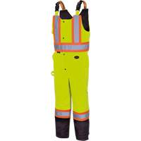 5041BB Pantalon &agrave; bretelles matelass&eacute; imperm&eacute;able, Polyester, Grand, Jaune lime haute visibilit&eacute; PB Rental Co. Ltd.