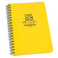 Carnet de notes de poche &agrave; spirale lat&eacute;rale, Couverture souple, Jaune, 64 Pages, 4-5/8" , 7"  PB Rental Co. Ltd.