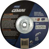 Meule soucoupes Gemini, 9" x 1/4", Arbre 5/8"-11, Oxyde d'aluminium, Type 28 PB Rental Co. Ltd.